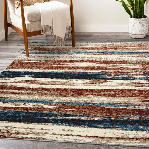 Miniatura 12 de LUXE WEAVERS Lagos Collection 7501 - Alfombra abstracta beige de 2 x 3