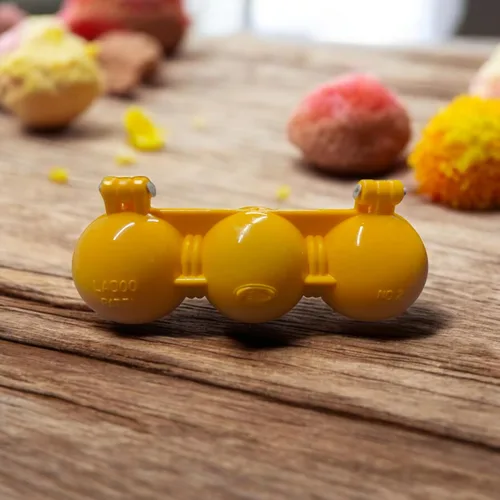 Miniatura 9 de Prasad - Cuchara de barro, molde de plástico para herramientas de cocina, cuchara de molde, color amarillo (paquete de 2)