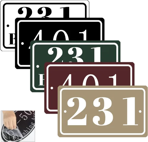 Miniatura 11 de Placa de dirección acrílica personalizada, letrero de dirección horizontal, utilizado para casa, puerta, calle o buzón Hengkuan-2