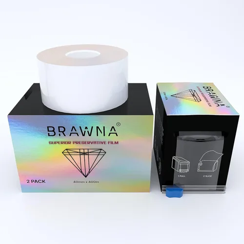 Miniatura 5 de BRAWNA Película conservadora superior de 1300 pies [1,312.3 ft] - Envoltura de microblading para rubor labial, laminación de cejas, kit de tinte