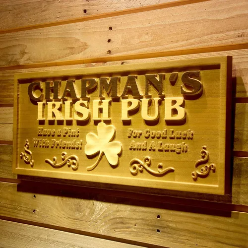 Miniatura 39 de ADVPRO wpa0053 - Letrero personalizado con nombre grabado en 3D de madera para el hogar, bar, cerveza, decoración del hogar, placas de casa de lago