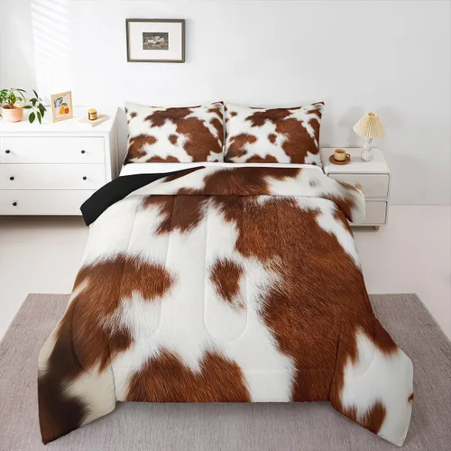 Miniatura 36 de Erosebridal Juego de edredón de zorro para niños, edredón de plumón de oso bosque, ciervo, para dormitorio de niños y niñas, juego de ropa de cama