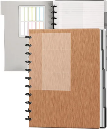 Miniatura 11 de Cuaderno de espiral encuadernado en disco Yoment Personalizable Diario en espiral recargable Cuaderno de 5 asignaturas con páginas removibles 120