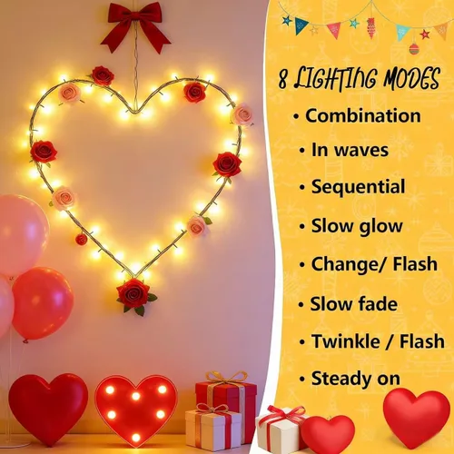 Miniatura 4 de YEGUO 200 luces LED de 66 pies para Navidad, exteriores, impermeables, cadena de luces blancas cálidas para interiores, 8 modos, cable verde, luz