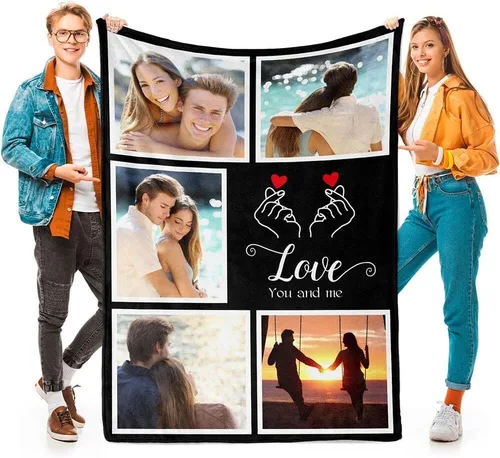 Miniatura 15 de Printwoo Mantas personalizadas con foto, manta de fotos personalizada, mantas personalizadas con imagen, regalos personalizados para mujeres