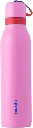 Miniatura 7 de Botella de agua aislada con tapa Twist de acero inoxidable Owala FreeSip con pajita para deportes y viajes, sin BPA, 24 onzas, Angel Food Cake