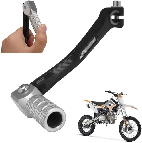 Miniatura 8 de JFG RACING Palanca de cambio plegable para motocicleta, pedal CNC universal para CRF XR RM KX KLX TTR PW SSR Apollo TAO TAO SDG 50cc - 125cc Dirt
