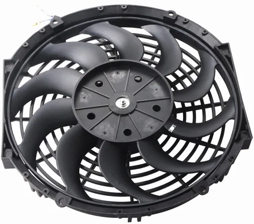 Miniatura 5 de suntonmoto Paquete de 2 radiadores eléctricos universales negros para ventilador delgado de empuje/tracción de 12 V + kit de montaje