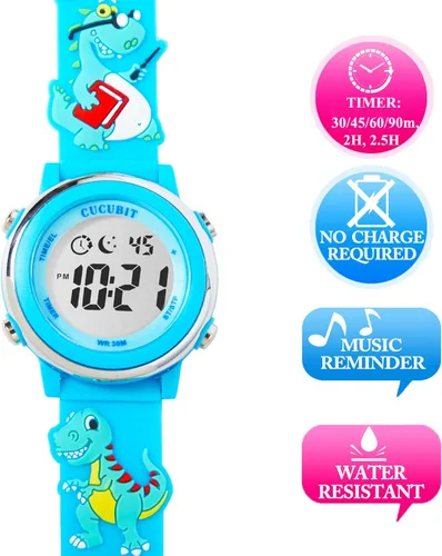 Miniatura 2 de Recordatorio diario de reloj de entrenamiento para ir al baño, resistente al agua, larga duración de la batería, temporizador de entrenamiento