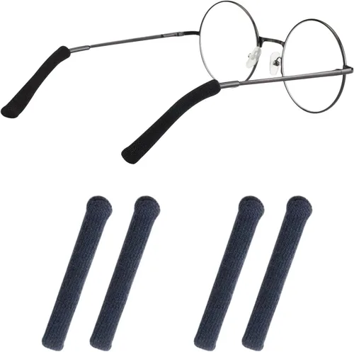 Miniatura 14 de Cojines para las orejas para lentes con tela de algodón, puntas de retenedor de gafas de punto suave, almohadillas elásticas antideslizantes