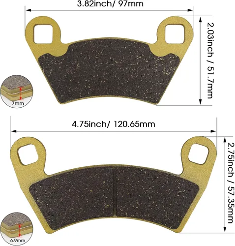 Miniatura 2 de Pastillas de freno para Polaris Ranger 500 570 700 800 900 RZR 800 900 700XP 800XP 900XP EV Diesel Crew 570, Pastillas de freno delanteras