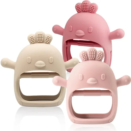 Miniatura 9 de ChooKaChoo Juguete de dentición para bebés de silicona con aguacate, manoplas de dentición para bebés mayores de 3 meses, mordedores de muñeca