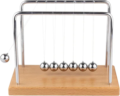 Miniatura 6 de Newton's Cradle - Bolas de equilibrio fascinantes para el hogar y la oficina, 7 cuentas