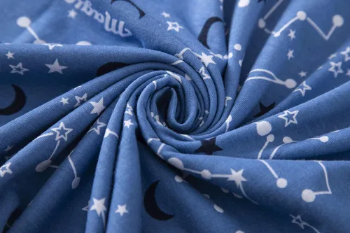 Miniatura 5 de PNAEONG Camisón de algodón para mujer, ropa de dormir de manga corta, camisa casual con estampado, vestido de dormir