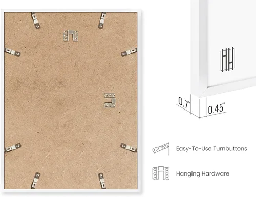 Miniatura 3 de HAUS AND HUES Portarretratos blanco de 11 x 14 pulgadas, aluminio, moderno, 14.0 x 11.0 pulgadas, 0.75 pulgadas de profundidad, 1 unidad, unisex