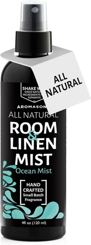 Aromasong Spray natural de niebla oceánica y lino para almohadas y sábanas, eliminador de olores, ambientador de aire, espray de aceite esencial