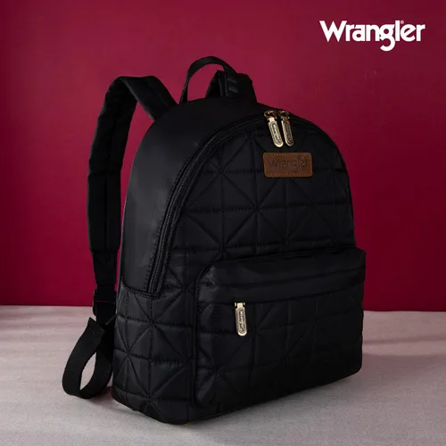 Miniatura 3 de Montana West Mochila Wrangler para mujer, mochila acolchada para uso casual, Negro (Black Backpack), Classic
