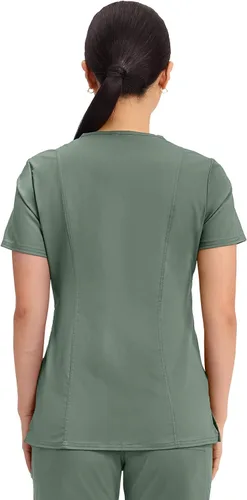 Miniatura 3 de Workwear Revolution WW610 - Ropa quirúrgica con estilo cruzado falso para mujer, elástica, suave y de fácil cuidado