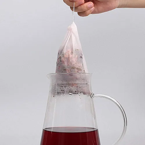 Miniatura 6 de 100 bolsas de té grandes – Bolsas de filtro de té vacías desechables sin desorden bolsas de malla con cordón para concentrado/café helado, hierbas