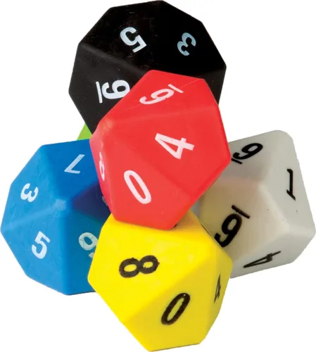 Miniatura 3 de Paquete de 6 dados de 10 lados