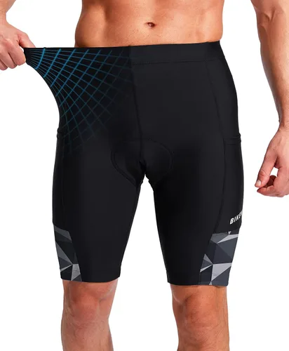 Miniatura 3 de Bikewa Pantalones cortos de ciclismo para hombre con acolchado 3D para ciclismo de carretera, ciclismo de montaña, ciclismo UPF 50+, bolsillos