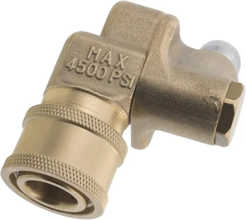 Miniatura 3 de Lavadora a presión 1/4" 120 grados pivotante acoplador de latón de conexión rápida 4500 PSI