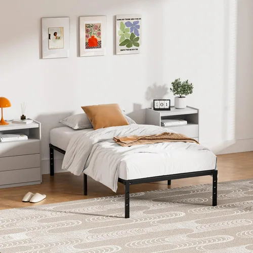 Miniatura 6 de RRG Bastidores de cama individual de 18 pulgadas, cama individual, plataforma de metal resistente con configuración sin herramientas, fácil montaje