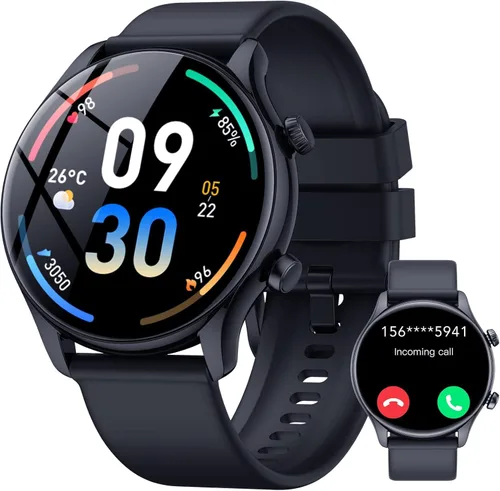 Reloj inteligente, reloj inteligente de 1.39 pulgadas para mujer (respuesta/hacer llamadas), rastreador de actividad física con monitor de Oro rosa