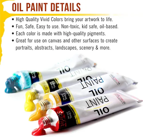 Miniatura 6 de US Art Supply juego de 24 tubos de pintura al óleo para artistas de 12 ml