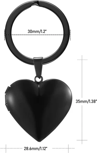 Miniatura 7 de PHOCKSIN Llavero de medallón lindo con forma de corazón que sostiene fotos, fotos, llavero, regalos para hombres, mujeres y niñas