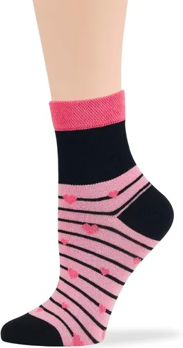 Miniatura 44 de 7BIGSTARS KINGDOM Women's Cotton Quarter Non-Binding Diabetic Fashion Socks-L-M-4 Pack-Multicolor