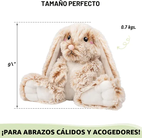 Miniatura 5 de Conejos Microondables y con Peso De Felpa - Almohadilla Calentable de 1.5 Libras Sin Perfume para Alivio del Dolor de Cólicos Menstruales y Conejito
