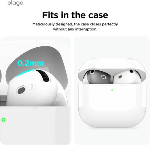 Miniatura 5 de elago 2 pares de fundas para AirPods 4 almohadillas diseñadas para AirPods 4, [cabe en la funda] funda de silicona antideslizante, antiarañazos