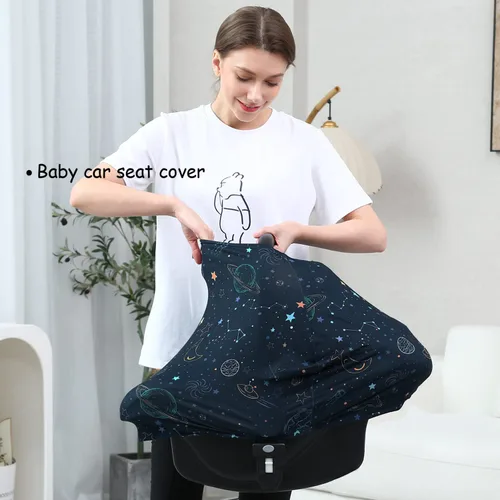 Miniatura 2 de Fundas de asiento de automóvil para bebés – Funda multiusos para lactancia, toldo para asiento de automóvil, cubiertas para cochecito de bebé