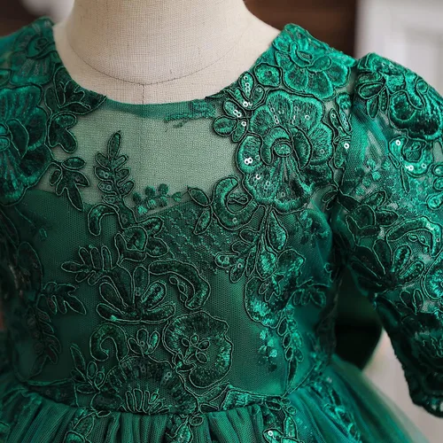 Miniatura 3 de NNJXD - Vestido de princesa de tul con flores, para usar en bodas, para niñas pequeñas y bebés