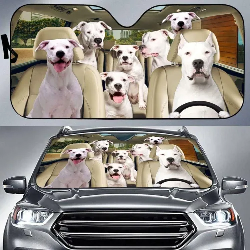 Miniatura 2 de Parasol para parabrisas Dogo Argentino, protector solar con protección solar y mantiene tu automóvil fresco para la mayoría de los sedanes, SUV
