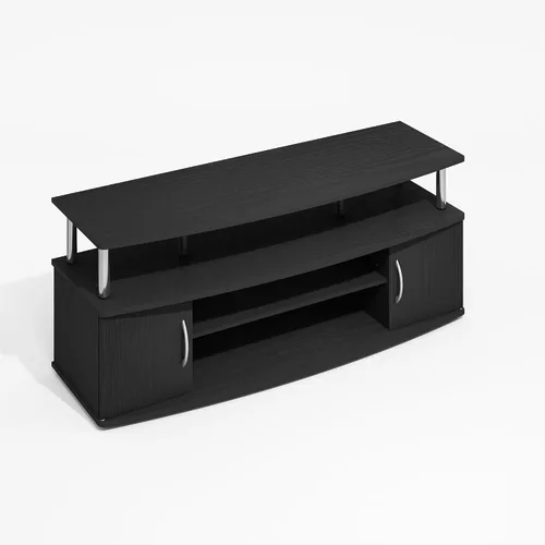 Miniatura 11 de Furinno Jaya Soporte de TV, centro de entretenimiento de 3 niveles con estante abierto, consola de TV para TV de hasta 50 pulgadas con Roble ámbar