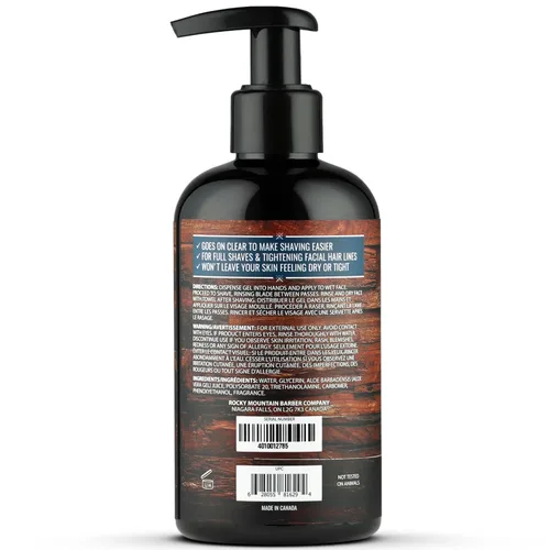 Miniatura 2 de Gel de afeitado para hombre – Gel de afeitar transparente para que puedas ver dónde estás afeitando – Para afeitados completos y tensar las líneas