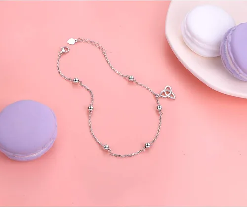 Miniatura 8 de Tobillera de plata de 925 para mujer, chica, para uso bohemio, playa, ajustable, para regalo de cumpleaños