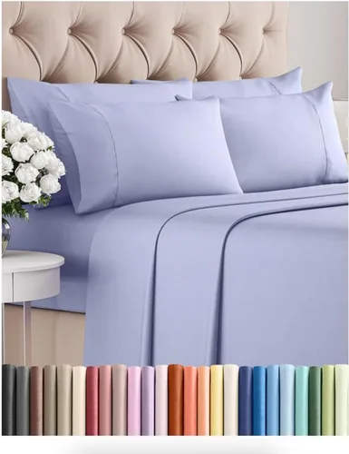 Miniatura 185 de Juego de sábanas Queen de 6 piezas, sábanas tamaño Queen, ropa de cama suave de lujo de hotel, refrescante, cómoda y transpirable, 1 encimera, 1 26