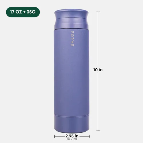 Miniatura 3 de FORME - Blender Shaker Bottle, Leakproof Double Insulated Stainless Steel, Noiseless Shaker Bottle for Hot & Cold Drinks with Supplement Storage
