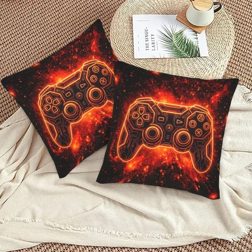 Miniatura 6 de Perinsto Juego de 2 fundas de almohada decorativas para sofá, cama, decoración del hogar, 16 x 16 pulgadas