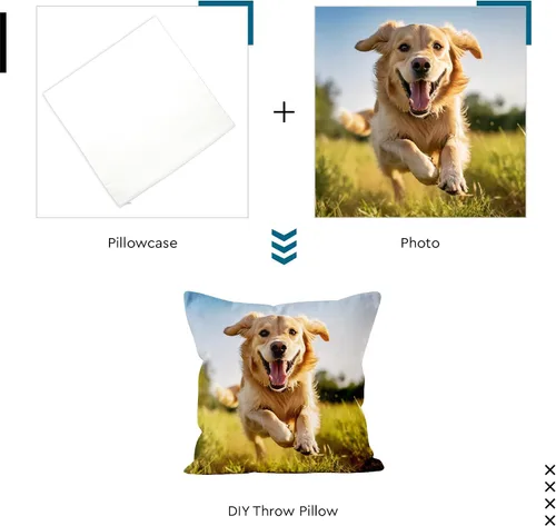 Miniatura 6 de Encasa XO Fundas de almohada de 16 x 16 pulgadas – Sublimación en blanco natural (paquete de 4) paquete con cremallera invisible – Fundas de cojín