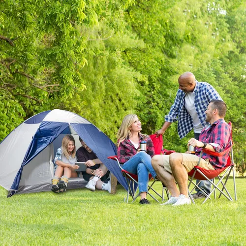 Miniatura 6 de ASFANES Screened Camping Tent, 3-4 Person Waterproof, Haven Tent, Backpack Double Layer Shelter, Easy Setup and Portable for Outdoor, Picnic or Azul