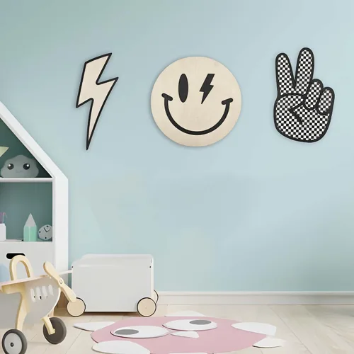Xedatric Rad Little Dude - Decoración de habitación – Cartel de la paz, cosas retro y geniales para tu habitación – Juego de 3 piezas, ideal para