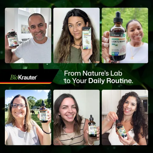 Miniatura 6 de BIO KRAUTER Suplemento de cúrcuma para apoyo articular – Curcumina vegana pura con pimienta negra 2 onzas líquidas 28 días de suministro – Gotas