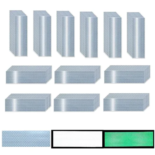 Miniatura 95 de Cinta reflectante blanca de 4 pulgadas, adhesivo de seguridad de advertencia impermeable para exteriores (10 pies)