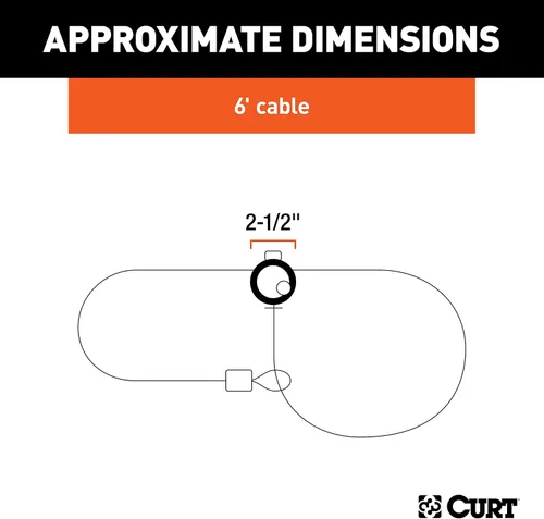 Miniatura 2 de Curt Manufacturing 23666 cable de seguridad