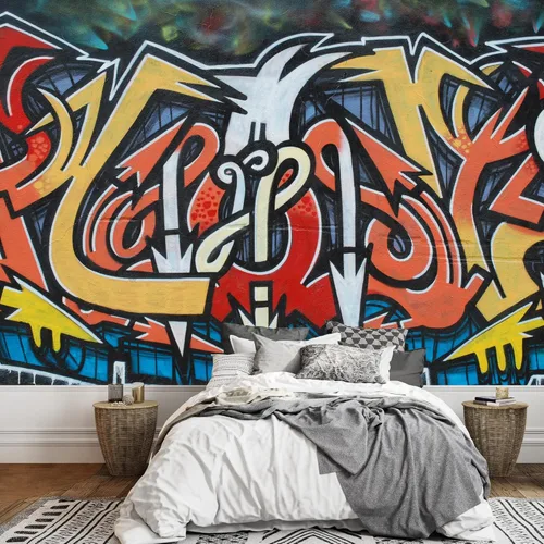 Miniatura 9 de wall26 - Patrón urbano de graffiti vectorial - Decoración de pared de arte en lienzo - 100x144 pulgadas Obra de arte - Ca96