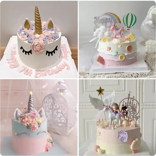 Miniatura 6 de ZiXiang Molde de silicona de unicornios con orejas de unicornios, moldes de fondant, molde de flores de rosas para decoración de pasteles, Estilo E